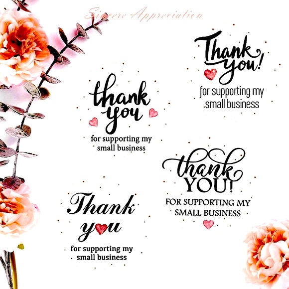 NEW Poshmark Packages "Thank you!" Gift Wrapping Shipping Supplies Set ~ 125 Pcs - Picture 2 of 8